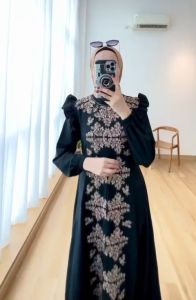 gamis crinkel bordir code 105