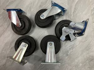 Bánh xe đen cao su chịu lực siêu bền phi 100mm và 125mm