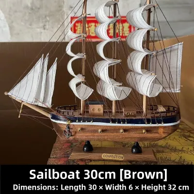 High-end Fengshui Large Sailing Ship Figurine