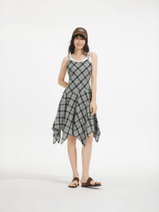 Hotwind | Plaid Design Sleeveless Dress