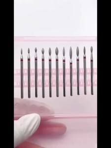 20Pcs/bag Diamond Nail Fine Flame Drill Bit Set Open The Finger Edge Skin And Remove Dead Skin Nail Art Drill Bit Manicure Tools