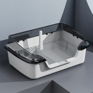 Indoor Dog Potty Tray – with Protection Wall Every Side for No Leak Spill Accident - Keep Paws Dry and Floors Clean