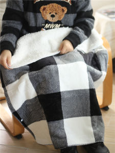 Double Layer Lamb Velvet Shoulder Blanket Ultra Soft Warm Leg Cover Christmas Gift Office Nordic Style Autumn Winter Blanket