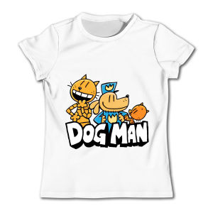 Dog Man Anime Number T Shirt for Boy Birthday Clothes Kids Cotton Tees Tops Cartoon Summer Short Sleeve Digital Baby Kawaii Gift