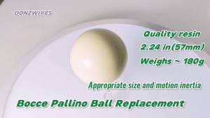 Pallino Ball Replacement for Bocce Ball Game and Boule Game2.24 in/57 mm White Bocce Pallino Ball Replacement