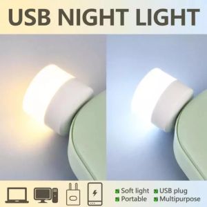 Lampu Kecil LED USB PUTIH mini Tidur Baca Belajar Night light Kamar Malam Bulat Lampu LED USB Mini Light Bulb Portable