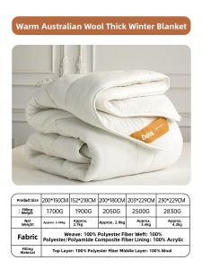 DOHIA | Wool Australian Thick Super Soft Quilt