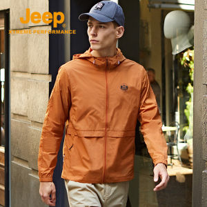 เสื้อกันแดดชาย Jeep ป้องกันรังสี UV สําหรับฤดูร้อน น้ําหนักเบาและระบายอากาศได้ดี ทําจากไหมพรมน้ําแข็ง อุปกรณ์ตกปลากลางแจ้งที่แห้งเร็วจากโพลีเอสเตอร์