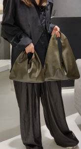 LKG New Triangle Bag Cloud Dumpling Soft Tanned Cowhide Leather Handbag Underarm Single Shoulder Slant Cross Bag for Women