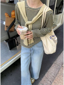 YUEZHONGWEI | Bộ Quần Áo Knit Sọc Màu Đơn với Áo Poncho