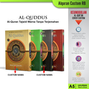 Alquran 30 Juz Lengkap Custom Nama Tajwid Warna & Al Quddus A5\\n\\n Apa itu Alquran 30 Juz Lengkap Custom Nama Tajwid Warna?\\n\\nAlquran 30 Juz Lengkap Custom Nama Tajwid Warna adalah sebuah mushaf Alquran yang lengkap dengan 30 juz dan tajwid warna-warni untuk memudahkan bacaan lebih tartil dan fasih. Mushaf ini tanpa terjemahan, cocok bagi yang ingin fokus dalam membaca dan menghafal.\\n\\n Fitur Utama Alquran 30 Juz Lengkap Custom Nama Tajwid Warna\\n\\nBerikut adalah beberapa fitur utama dari Alquran 30 Juz Lengkap Custom Nama Tajwid Warna:\\n\\n- Desain eksklusif dan tampilan elegan\\n- Kertas premium dan cetakan jelas\\n- Ukuran A5 yang praktis dibawa ke mana saja\\n- Custom nama di cover sebagai hadiah spesial\\n\\n Manfaat Menggunakan Alquran 30 Juz Lengkap Custom Nama Tajwid Warna\\n\\nBeberapa manfaat menggunakan Alquran 30 Juz Lengkap Custom Nama Tajwid Warna antara lain:\\n\\n- Memudahkan pembacaan Alquran dengan tajwid berwarna\\n- Cocok untuk fokus dalam membaca dan menghafal\\n- Nyaman untuk ibadah harian\\n- Hadiah spesial untuk orang tercinta\\n\\n Keunggulan Al Quddus A5 Tanpa Terjemahan\\n\\nAl Quddus A5 adalah salah satu penerbit Alquran yang memiliki kualitas tinggi dengan tajwid berwarna jelas. Berikut adalah beberapa keunggulan dari Al Quddus A5:\\n\\n- Desain eksklusif dan tampilan elegan\\n- Kertas premium dan cetakan jelas\\n- Ukuran A5 yang praktis dibawa ke mana saja\\n- Tanpa terjemahan, cocok bagi yang ingin memperdalam bacaan dengan tajwid berwarna\\n\\n Custom Nama pada Cover Alquran\\n\\nCustom nama pada cover Alquran adalah fitur unik yang ditawarkan oleh Alquran 30 Juz Lengkap Custom Nama Tajwid Warna. Berikut adalah beberapa alasan mengapa Anda harus menggunakan custom nama pada cover Alquran:\\n\\n- Sebagai hadiah spesial untuk orang tercinta\\n- Mengenang Al Marhum/Mah\\n- Menerima custom untuk wakaf Alquran\\n\\n Cara Mendapatkan Alquran 30 Juz Lengkap Custom Nama Tajwid Warna & Al Quddus A5\\n\\nBerikut adalah proses pemesanan Alquran 30 Juz Lengkap Custom Nama Tajwid Warna & Al Quddus A5:\\n\\n1. Kunjungi website resmi Penerbit Al Mubarok\\n2. Pilih Alquran 30 Juz Lengkap Custom Nama Tajwid Warna & Al Quddus A5\\n3. Masukkan nama yang ingin dicustom pada cover Alquran\\n4. Lanjutkan proses pembayaran\\n\\n Garansi & Layanan Pelanggan\\n\\nPenerbit Al Mubarok memberikan garansi dan layanan pelanggan terbaik bagi para pembeli Alquran 30 Juz Lengkap Custom Nama Tajwid Warna & Al Quddus A5. Berikut adalah beberapa layanan yang ditawarkan:\\n\\n- Garansi retur dalam 7 hari\\n- Layanan pelanggan 24/7\\n- Pengiriman cepat dan aman\n}