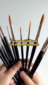 Kuas Lyra Round Satuan Lengkap No. 00/1/2/3/4/5/6/7/8/9/10/12