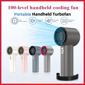 New พัดลมมือถือ พัดลมพกพา ปรับระดับได้ 100 ระดับ ไม่มีใบมีด ชาร์จใหม่ได้ ใช้งานได้ 15 ชม ปีดพัดลมเทอร์โบชาร์จแบบพกพาขนาดเล็ก