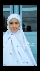 Mukena Dewasa Bordir Gradasi Bintang Katun Premium Mukenah Cantik ALBESTH