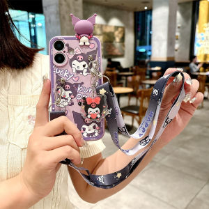Cute Cartoon Eyeblink Melody Full Edge Protection Soft Silicone Case for Vivo IQoo Neo 10 9 8 7 5 3 Crossbody Anti-fall Phone Cover
