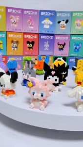 Mini Cartoon Building Blocks Small Particle Toys childrens Birthday Gift Sitting Model