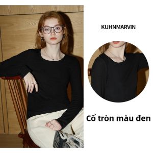 KUHNMARVIN | Áo Thun Dài Tay Cơ Bản Cho Mùa Thu