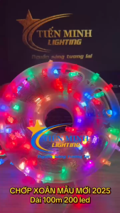 Dây đèn trang trí 100m 200 led đủ màu bóng led tiết kiệm điện dùng trang trí lễ tết noel...