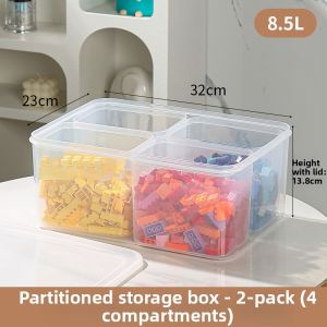 MRUN | Children Transparent Sorter Storage Box For Small Lego Bricks