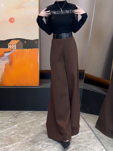 MANMI | Quần Tây Skinny Đùi Cao Màu Nâu