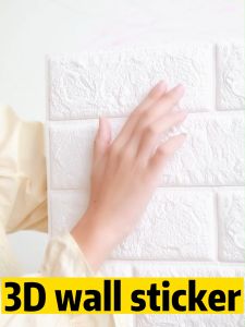70×77cm DIY Self Adhensive 3D sticker Brick Foam Waterproof Wallpaper wall paper adhesive wall decor wallpaper design for bedroom Living Room Kids Room Kitchen Home Decor