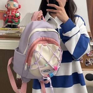 Tas Ransel Mini Lucu Wanita /Tas Sekolah Anak Perempuan /Kecil Vintage Korea Import Backpack / Tas Sekolah Wanita TERBARU 2024