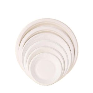 Disposable Thickened Food Grade BBQ Dinner Plates Cake Dessert Dish Eco Friendly Biodegradable Paper Tableware for Home And Kindergarten