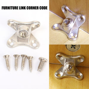 10pcs Butterfly Shaped Corner Brackets Screws Zinc Alloy Support Connector Removable Fasteners Corner Code Right Angle Bracket