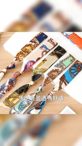 ผ้าพันคอผ้าไหม แฟชั่นเกาหลี ขนาด90cm กระเป๋าริบบิ้นผูกหูหิ้ว สำหรับผู้หญิง ริบบิ้นเล็ก