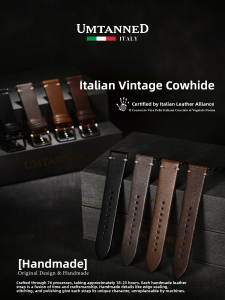 Umtanned | Vintage Leather Strap with Butterfly Clasp Watch Accessory