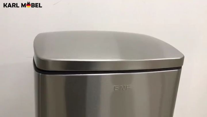 Tong Sampah Bertutup Besar Dapur 30L 50L Stainless Steel Dustbin ...