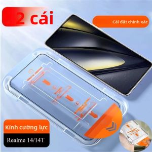 2 CÁI 8K Miếng Dán Bảo Vệ Màn Hình Bằng Kính Chống Bụi Cho Realme 14T/14 HD Kính Cường Lực Chống Trầy Xước Phủ Chống Oxy Hóa Với Công Cụ Cài Đặt Tự Động