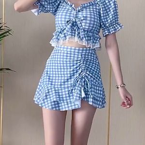 Bộ Đồ Bơi Nữ 2 Mảnh - Bikini Đi Biển Có Tay Quần Váy Đẹp (T008)