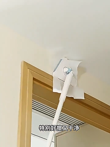 EUNICE Triangle Ceiling Mop 360 Degree Rotation Flexible Window Cleaning Mop 升级款夹布三角拖把