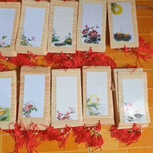 10 Mành tre mi ni kích thước 10cm x 20cm. Mành tre trang trí