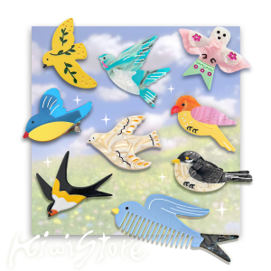Cute Bird Hair Clip Y2K Rainforest Trendy Girl Sweet Cool Subculture Hair Accessories Animal Pattern Elastic Good Quality