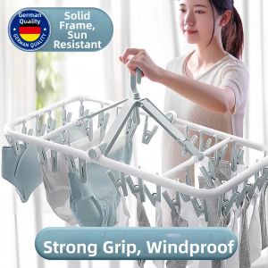 Windproof Multi-Clips Socks Drying Rack