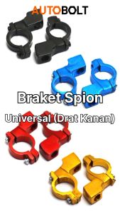 Bracket Spion CNC Variasi Motor Universal Bebek Matic Sport Beat FI F1 Pop eSP Mio-Soul Sporty M3 Z S Scorpio Supra X 125 Fit New Blade Revo Absolute Jupiter MX Z Scoopy Fino NMAX Vixion Vario 110 125 150 Techno New LED Dudukan Breket Kleman