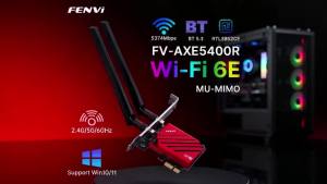 Fenvi | WiFi 6E AX5400 PCI-E Adapter RTL8852CE BT 5.3 Tri Band 2.4G/5G/6Ghz Gigabit Wireless Network Card 802.11AX For Desktop Win 10/11