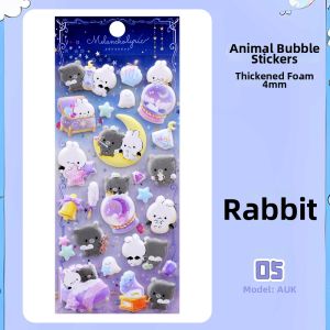 Shanle | Cute Animal Pattern 3D Thick Bling Bubble Stickers Mobile Shell Decoration