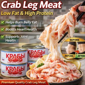 【Fast delivery】Russian Crab Legs Meat Canned Ready To Eat Savory Crab Sticks Portable Snacks To Enjoy With Drinks-休闲食品零食