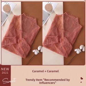ZISU | Chic Lace Underwear for Women Autumn and Spring New 2026 Design Half High Collar Long Sleeve
