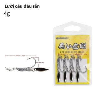 Móc Câu Cá Đầu Rắn Hunthouse Jig Kim Loại Trọng Lượng 4g 6g 8g Dùng Cho Mồi Mềm Shad Xoay Được Câu Nước Mặn Thép Hợp Kim Có Ngạnh.