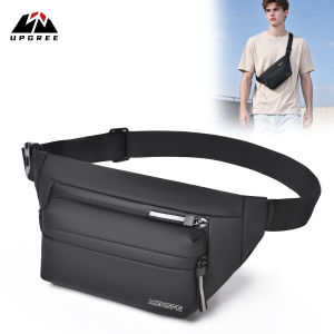 UPGREE Mens Chest Bag Waist Bag Large Capacity Shoulder Bag Wear-resistant Hip Belt Cross body Shoulder Pouch Purse Man Chest Bag Side Bag with Headphone Jack