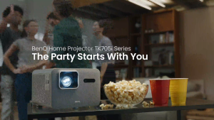 BenQ TK705STi Projector 3000lm 4K HDR 60Hz low Input lag HDMI 2.1 USB-C with Google TV Netflix