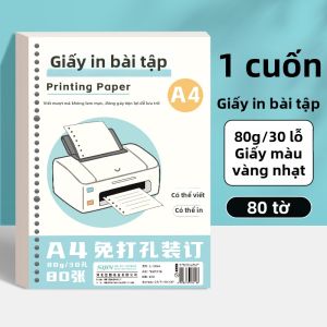 LFSHAONVXIN | Giấy In A4 Hai Mặt Đã Xỏ Lỗ Đa Năng Cho Học Sinh