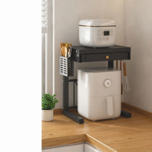 Kitchen Appliance Storage Rack Double Layer Retractable