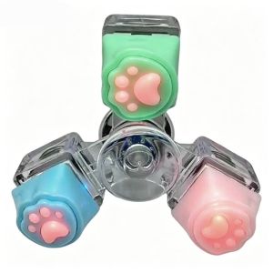 Hot Toys | Cat Paw Keycap Soft Silicone Keychain Stress-Relief Finger Spinner Stress-Reduction Toy Button