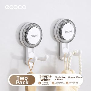 ecoco | Suction Dual Hook Paper Towel Hanger