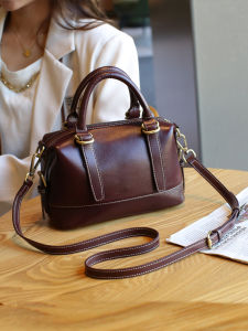 MEIFEI | Genuine Leather Boston Handbag Shoulder Bag